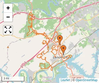 Area schools map